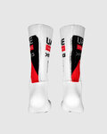 PISSEI Klassische Fahrradsocken - UAE TEAM EMIRATES 2026 AERO - Weiß/Rot/Schwarz