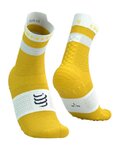 COMPRESSPORT Klassische Fahrradsocken - PRO RACING SOCKS V4.0 RUN - Gelb