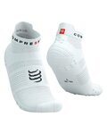 COMPRESSPORT Knöchelhohe Fahrradsocken - PRO RACING SOCKS V4.0 RUN - Weiß