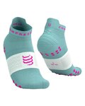 COMPRESSPORT Knöchelhohe Fahrradsocken - PRO RACING SOCKS V4.0 RUN - Türkis