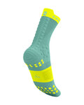 COMPRESSPORT Klassische Fahrradsocken - PRO RACING V4.0 TRAIL - Hellgrün/Gelb