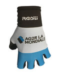 ROSTI Fingerlose Fahrradhandschuhe - AG2R 2019  - Weiß/Blau/Schwarz