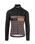 AGU Langarm Fahrradtrikot für den Winter - SIX6 DOT WINTER - Schwarz/Braun