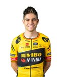 AGU Kurzarm Fahrradtrikot - JUMBO-VISMA 2023 WOUT VAN AERT - Schwarz/Gelb