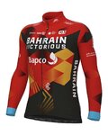 ALÉ Langarm Fahrradtrikot für den Winter - BAHRAIN VICTORIOUS 2023 WNT - Rot/Blau/Gelb/Schwarz