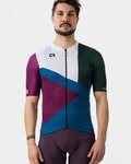 ALÉ Kurzarm Fahrradtrikot - NEXT - Grün/bordeaux/Weiß/Blau