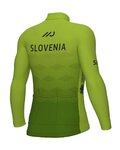 ALÉ Langarm Fahrradtrikot für den Winter - SLOVENIA NATIONAL 23 - Grün