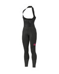 ALÉ Lange Fahrradhose mit Trägern - FUTURE LADY WINTER - Rosa/Schwarz