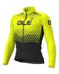 ALÉ Langarm Fahrradtrikot für den Winter - SUMMIT WINTER - Schwarz/Gelb