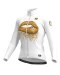 ALÉ Langarm Fahrradtrikot für den Winter - LIPS LADY WINTER - Gold/Weiß