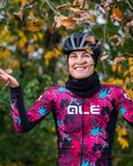 ALÉ Langarm Fahrradtrikot für den Winter - AMAZZONIA LADY WNT - Schwarz/Rosa