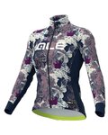 ALÉ Langarm Fahrradtrikot für den Winter - AMAZZONIA LADY WNT - Blau/Beige