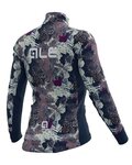 ALÉ Langarm Fahrradtrikot für den Winter - AMAZZONIA LADY WNT - Blau/Beige