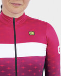 ALÉ Langarm Fahrradtrikot für den Winter - PR-R STARS LADY WNT - Schwarz/Rosa