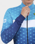 ALÉ Langarm Fahrradtrikot für den Winter - PR-R STARS LADY WNT - Hellblau/Blau