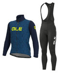 ALÉ Fahrradjacke und Hose für den Winter - SOLID CROSS WINTER - Schwarz/Blau