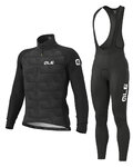 ALÉ Fahrradjacke und Hose für den Winter - SOLID SHARP WINTER - Schwarz/Grau