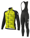 ALÉ Fahrradjacke und Hose für den Winter - SOLID SHARP WINTER - Schwarz/Gelb