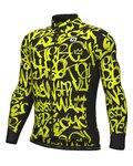 ALÉ Langarm Fahrradtrikot für den Winter - SOLID RIDE - Gelb/Schwarz