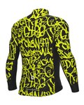 ALÉ Langarm Fahrradtrikot für den Winter - SOLID RIDE - Gelb/Schwarz