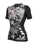 ALÉ Kurzarm Fahrrad-Shirt - SARTANA LADY  - Schwarz/Weiß