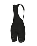 ALÉ Kurze Fahrradhose mit Trägern - TRAGUARDO LADY - Schwarz/Weiß