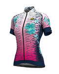 ALÉ Kurzarm Fahrradtrikot - SAVANA LADY - Blau/Rosa