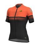 ALÉ Kurzarm Fahrradtrikot - SLIDE LADY - Orange/Schwarz