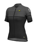 ALÉ Kurzarm Fahrradtrikot - SLIDE LADY  - Grau/Schwarz