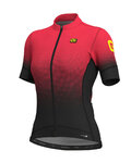 ALÉ Kurzarm Fahrradtrikot - DOTS LADY - Rosa/Schwarz