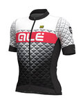 ALÉ Kurzarm Fahrradtrikot - HEXA - Weiß/Schwarz