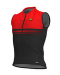 ALÉ Ärmelloses Fahrradtrikot - SLIDE - Rot/Schwarz