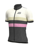 ALÉ Kurzarm Fahrradtrikot - VINTAGE MERINO - Weiß/Grau
