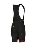 ALÉ Kurze Fahrradhose mit Trägern - STRADA - Rot/Schwarz