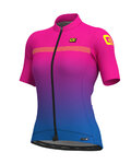 ALÉ Kurzarm Fahrradtrikot - FADE LADY - Blau/Rosa