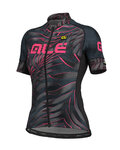 ALÉ Kurzarm Fahrradtrikot - SUNSET LADY - Schwarz/Rosa
