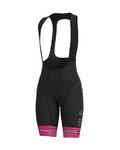 ALÉ Kurze Fahrradhose mit Trägern - THE END LADY - Rosa/Schwarz