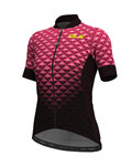 ALÉ Kurzarm Fahrradtrikot - HEXA LADY  - Rosa/Schwarz