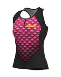 ALÉ Ärmelloses Fahrradtrikot - HEXA LADY - Schwarz/Rosa