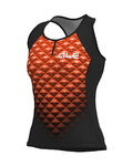 ALÉ Ärmelloses Fahrradtrikot - HEXA LADY  - Orange/Schwarz