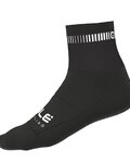 ALÉ Klassische Fahrradsocken - LOGO Q-SKIN  - Weiß/Schwarz