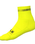 ALÉ Klassische Fahrradsocken - LOGO Q-SKIN  - Gelb
