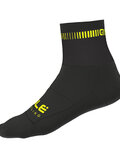 ALÉ Klassische Fahrradsocken - LOGO Q-SKIN  - Schwarz/Gelb
