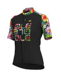 ALÉ Kurzarm Fahrradtrikot - LAB FLOWER LADY - Schwarz