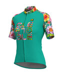 ALÉ Kurzarm Fahrradtrikot - LAB FLOWER LADY - Blau