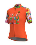 ALÉ Kurzarm Fahrradtrikot - LAB FLOWER LADY - Orange