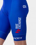 ALÉ Kurze Fahrradhose mit Trägern - BIKE EXCHANGE 2022 - Weiß/Blau