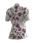 ALÉ Kurzarm Radtrikot und Shorts - FIORI LADY - bordeaux/Weiß