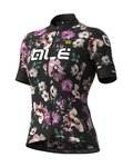 ALÉ Kurzarm Fahrradtrikot - FIORI LADY - Schwarz