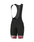 ALÉ Kurze Fahrradhose mit Trägern - ROSES LADY - Rosa/Schwarz